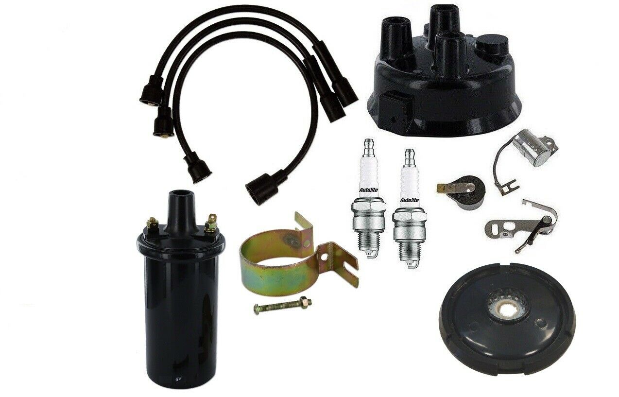 MMTractorParts Distributor Ignition Tune Up Kit 6 Volt Coil