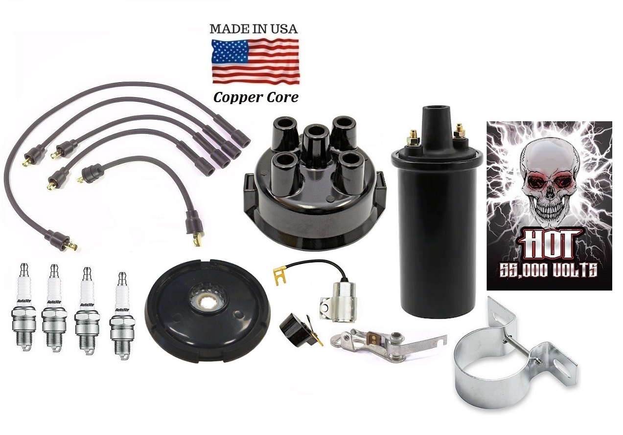 MMTractorParts Distributor Ignition Tune Up Kit 12V Hot Coil