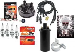 Electronic Ignition Kit & 12V Hot Coil Allis Chalmers Tractor - Delco Clip-held Distributor