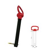 Red Head Hitch Pin - Grade 5 Steel Powder Coated - 7/8" x 6 1/2" Length