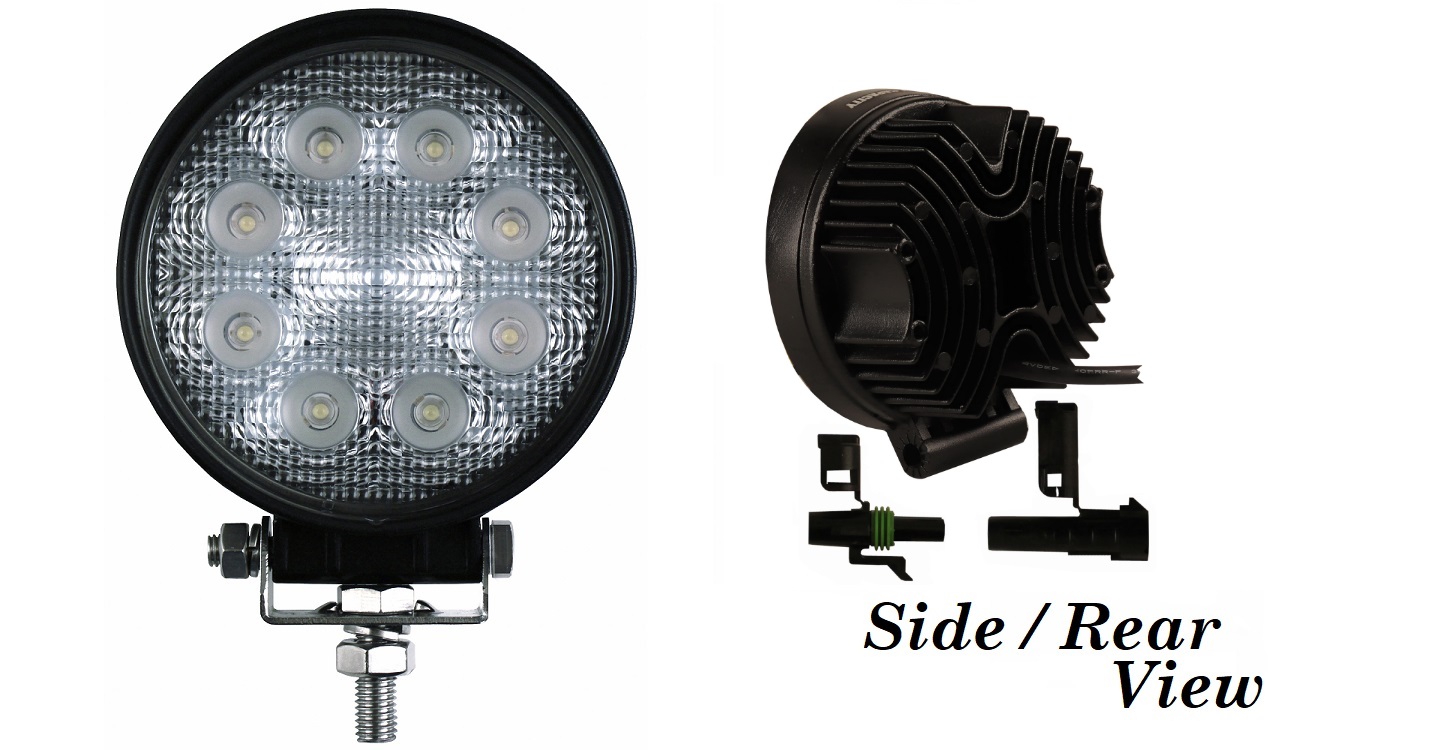 MMTractorParts.com: Round LED Rear Work Light / Lamp - 1890 Lumens