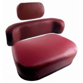 Seat Cushion Set Oliver Tractor -  Maroon Vinyl